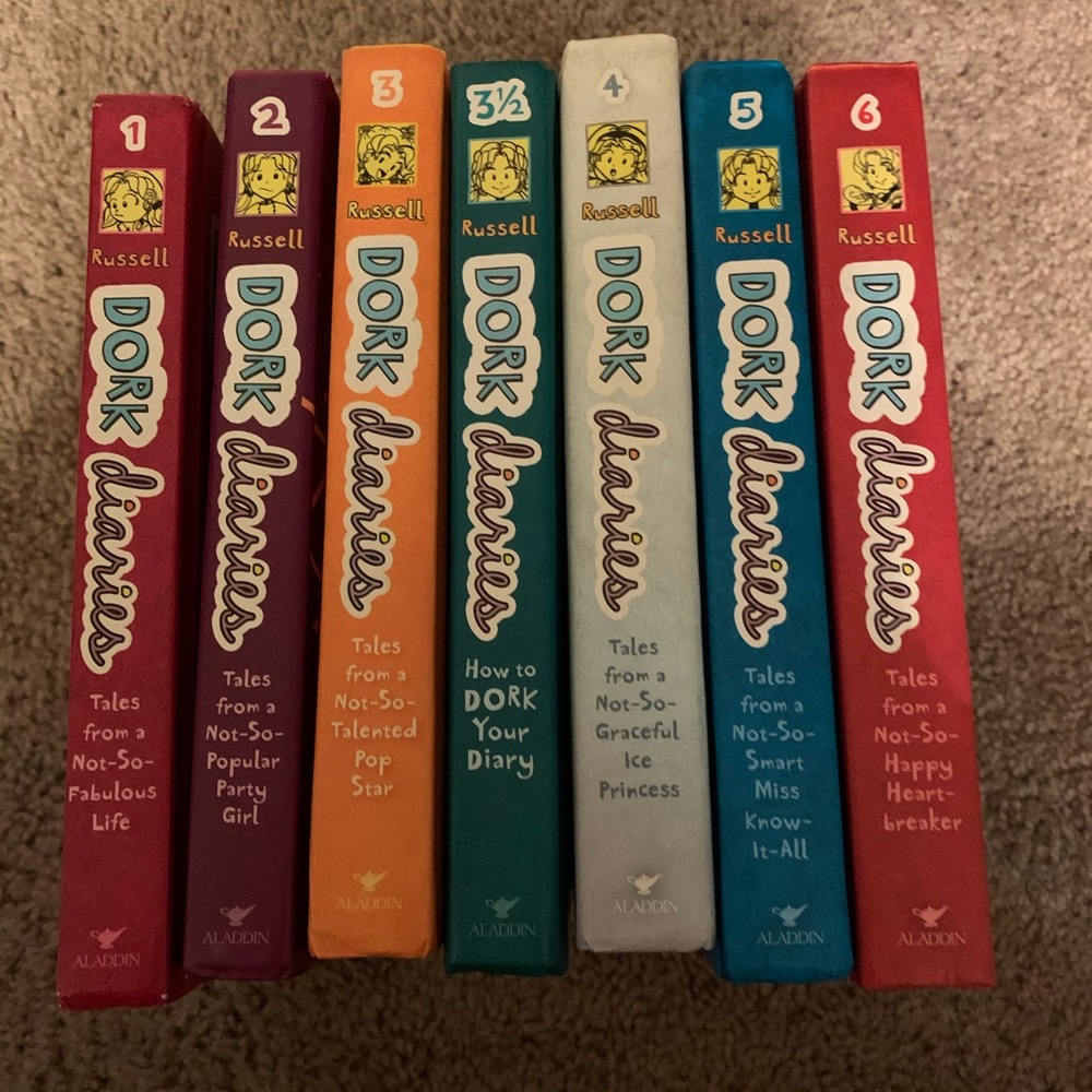 7 Dork diaries great collection.